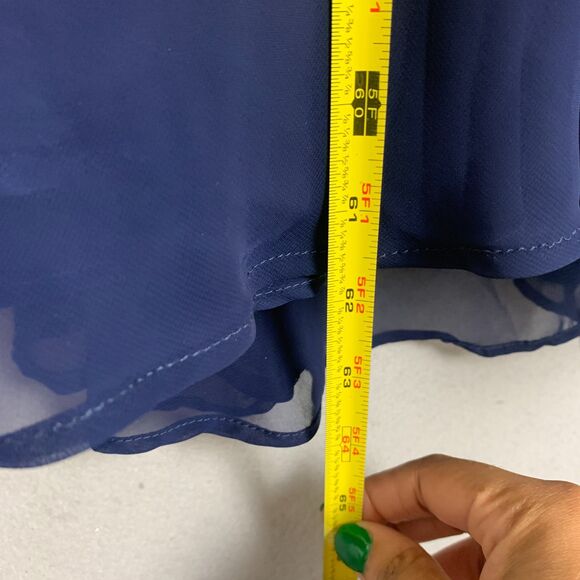 Zoey Grey Navy Skirt Champagne Beaded Bodice Evening Gown Size 18 Formal Gala - Picture 7 of 16